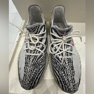 Authentic Adidas Black and White Knit Sneakers